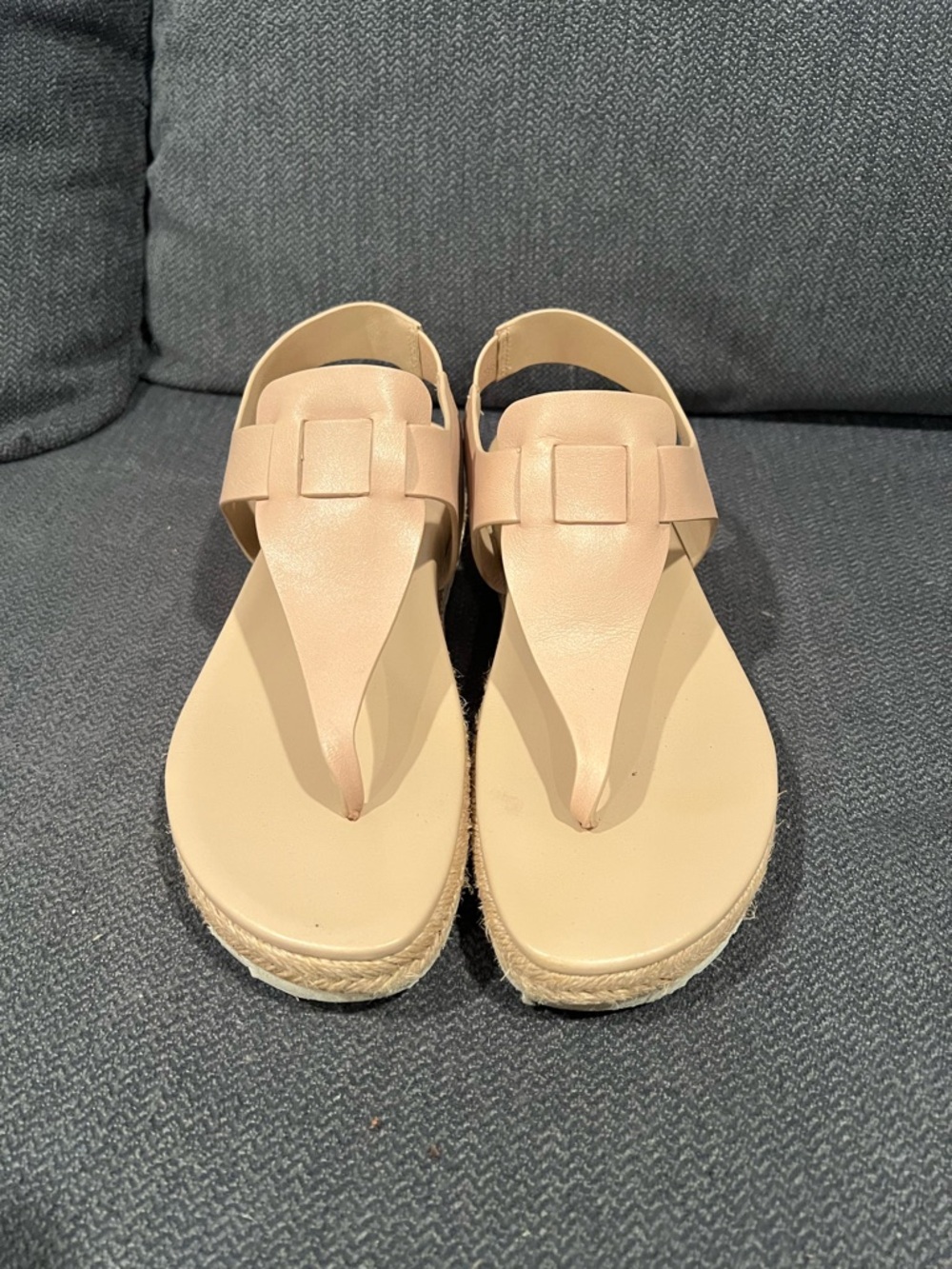 Vince Women’s Beige Espadrille Thong Sandals